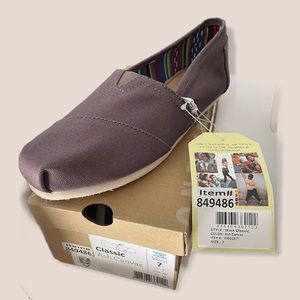 Womens TOMS Classic Ash Canvas New w/Tags